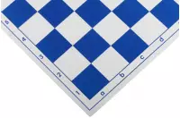 Tablero de ajedrez plegable de plástico n.o 6, blanco y azul