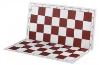 Tablero de ajedrez plegable de plástico 4+, blanco y rojo