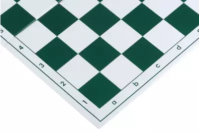 Tablero de ajedrez plegable de plástico n.o 6, blanco y verde