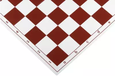Tablero de ajedrez plegable de plástico n.o 6, blanco y rojo