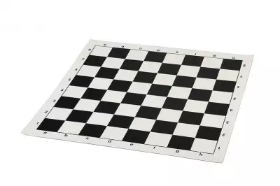 Tablero de ajedrez de vinilo enrollable no 4+, blanco y negro