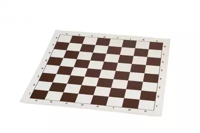 Tablero de ajedrez de vinilo enrollable no 4+, blanco y marrón