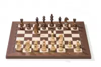 Tablero de ajedrez electrónico DGT USB, palisandro/arce + figuras Timeless