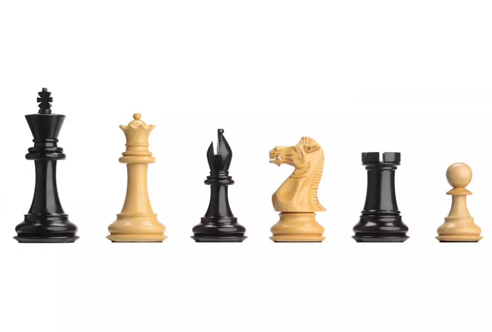 DGT Figuras de ajedrez de ébano para tableros electrónicos - ponderadas