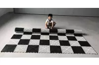 Tablero de goma para ajedrez y damas de exterior/jardín (campo de 30 cm)