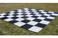 Tablero de ajedrez de plástico para ajedrez y damas de exterior/jardín (campo de 36 cm)