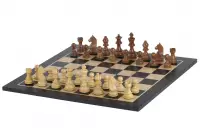 Juego de ajedrez de torneo no 5 - tablero de 50 mm + figuras de caballero alemán de 3,5