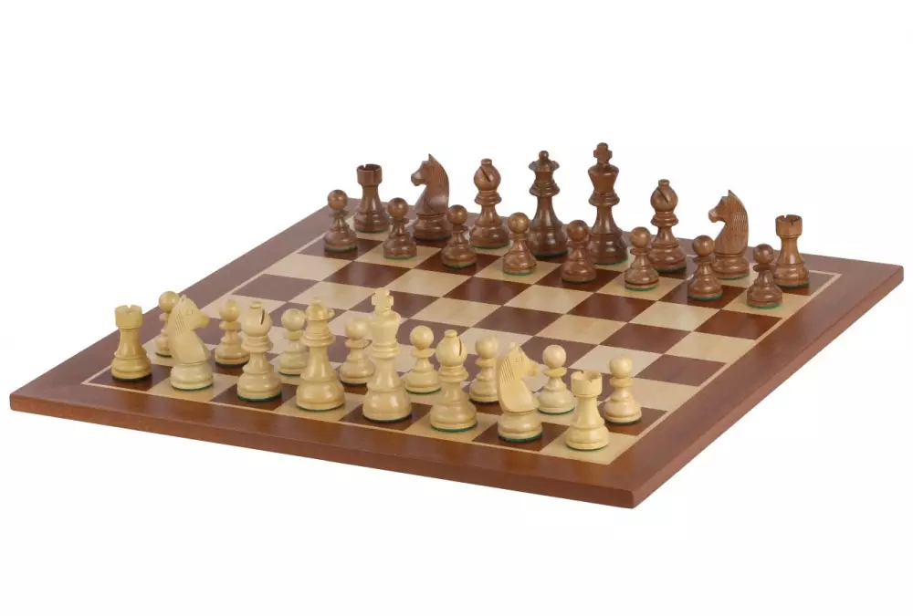 Juego de ajedrez de torneo no 6 - tablero de 58 mm + figuras de caballero alemán de 3,75