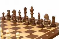 Juego de ajedrez de torneo no 4 - tablero de 40 mm + figuras Sunrise Staunton de 78 mm