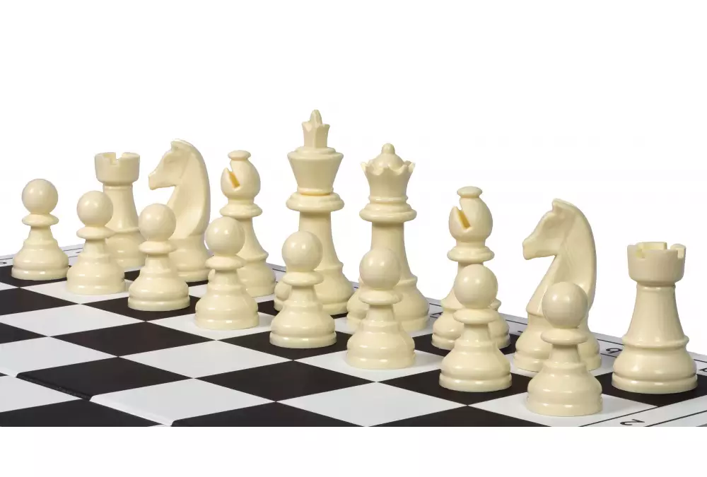 Figuras de ajedrez Staunton, plástico (rey 85 mm)