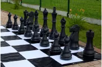 Tablero de ajedrez XXL+ para ajedrez / damas al aire libre / ajedrez en vivo (campo 50 x 50 cm)