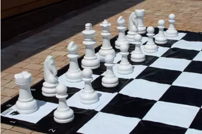 Tablero XXL para ajedrez / damas de exterior (campo 35 x 35 cm)