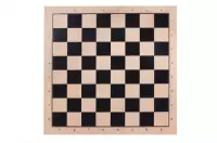 Doble cara: ajedrez + MOLINO (9 HOMBRES MORRIS), sicomoro, negro IMPRESIÓN