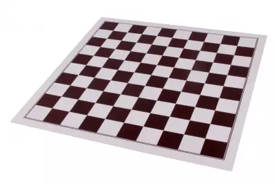 Tablero de ajedrez de doble cara: ajedrez + 100 fichas de campo, blanco y marrón
