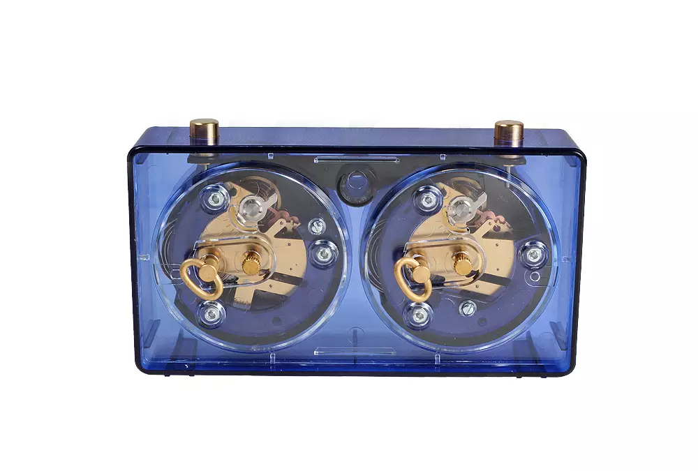 CLASSIC reloj pequeño de plástico, azul transparente