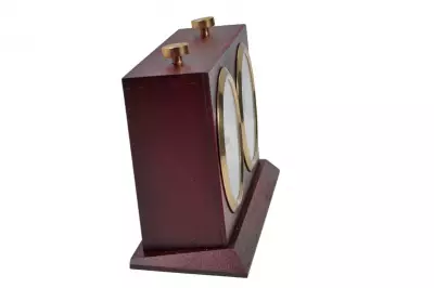 Reloj de madera BHB con soporte - grande oscuro